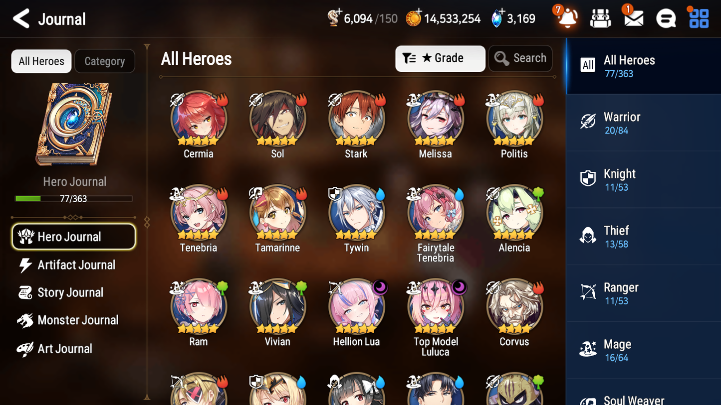 [GLOBAL] Epic 7 Seven 2ML 1LIM Hellion Lua Fairytale Tenebria Top Model Luluca Angel of Light Angelica + ML pulls + 20 Speed + Name Starter Account-Mobile Games Starter
