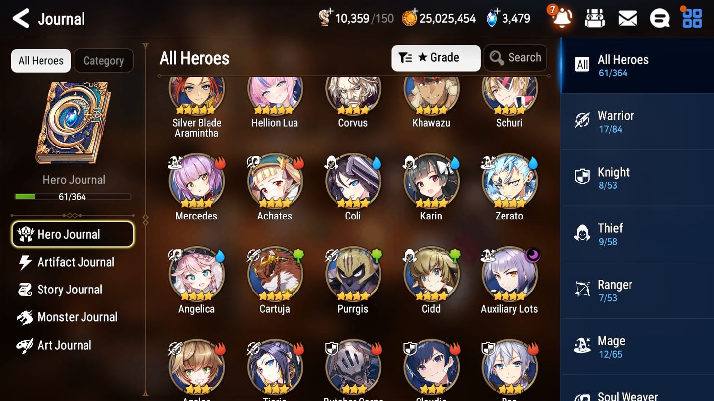 [GLOBAL] Epic 7 Seven 2ML 1LIM Hellion Lua Luna Silver Blade Aramintha + ML Mystics Pulls + 20 Speed Aged Starter Account-Mobile Games Starter