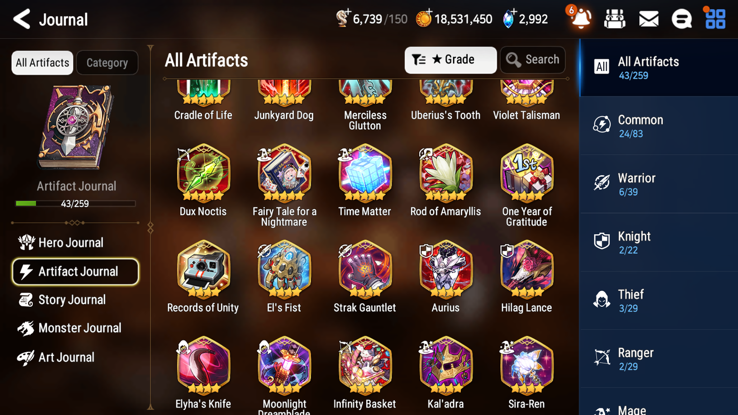 [GLOBAL] Epic 7 Seven 2ML 1LIM Juge Kise Luna Ruele of Light + ML Mystics Pulls + 20 Speed Aged Starter Account-Mobile Games Starter