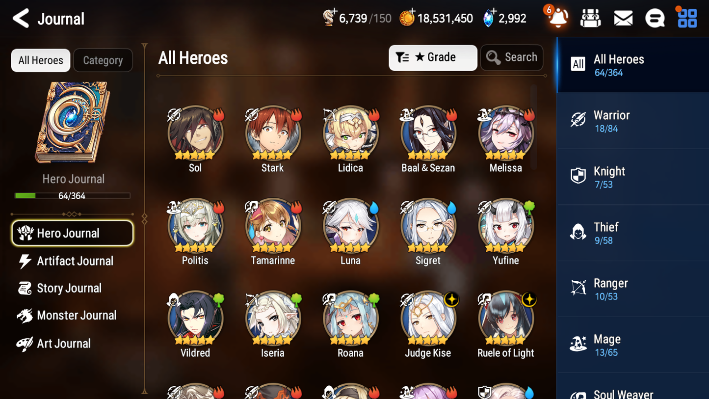 [GLOBAL] Epic 7 Seven 2ML 1LIM Juge Kise Luna Ruele of Light + ML Mystics Pulls + 20 Speed Aged Starter Account-Mobile Games Starter