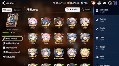 [GLOBAL] Epic 7 Seven 2ML 1LIM Navy Captain Landy Byblis Maid Chloe + 50ML pulls + 20 Speed + Name Starter Account-Mobile Games Starter