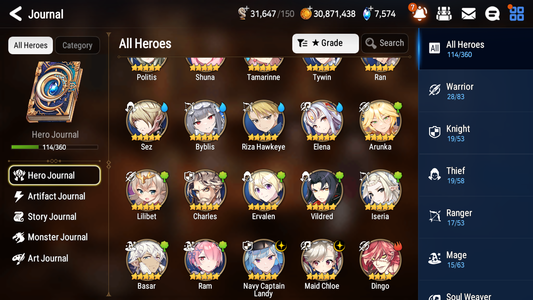 [GLOBAL] Epic 7 Seven 2ML 1LIM Navy Captain Landy Byblis Maid Chloe + 50ML pulls + 20 Speed + Name Starter Account-Mobile Games Starter