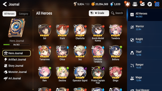 [GLOBAL] Epic 7 Seven 2ML 1LIM Pirate Captan Flan Operator Sigret Fairytale Tenebria + ML pulls + 20 Speed + Name Starter Account-Mobile Games Starter