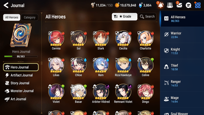 [GLOBAL] Epic 7 Seven 2ML 1LIM Remnant Violet Arbiter Vildred Rem + ML pulls + 20 Speed + Name Starter Account-Mobile Games Starter