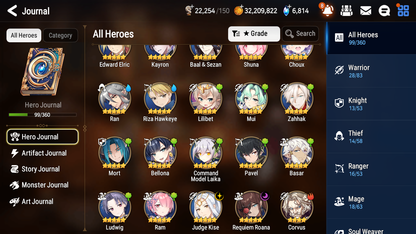 [GLOBAL] Epic 7 Seven 2ML 1LIM Requiem Roana Judge Kise Edward Angel of Light Angelica + ML pulls + 20 Speed + Name Starter Account-Mobile Games Starter