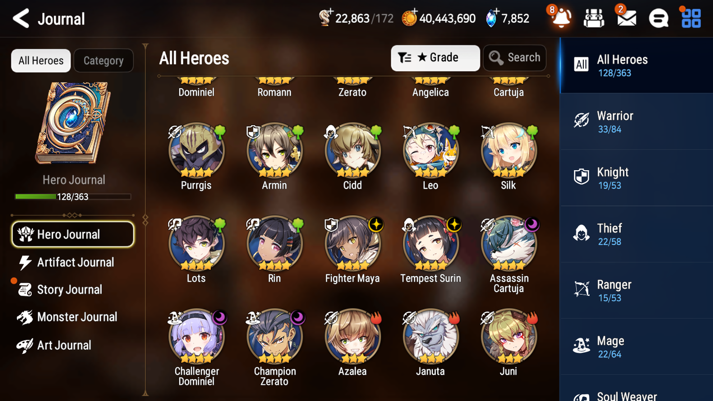 [GLOBAL] Epic 7 Seven 2ML 1LIM Rimuru Briar Witch Iseria Closer Charles + ML pulls + 20 Speed + Name Starter Account-Mobile Games Starter