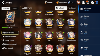 [GLOBAL] Epic 7 Seven 2ML 1LIM Rimuru Briar Witch Iseria Closer Charles + ML pulls + 20 Speed + Name Starter Account-Mobile Games Starter