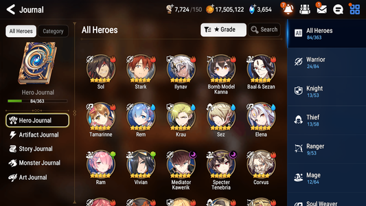 [GLOBAL] Epic 7 Seven 2ML 1LIM Specter Tenebria Mediator Kawerik Rem + ML pulls + 20 Speed + Name Starter Account-Mobile Games Starter