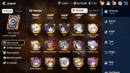 [GLOBAL] Epic 7 Seven 2ML 2LIM Apocalypse Ravi Ambitious Tywin Jack Charlotte Angel of Light Angelica + ML pulls + 20 Speed + Name Starter Account-Mobile Games Starter