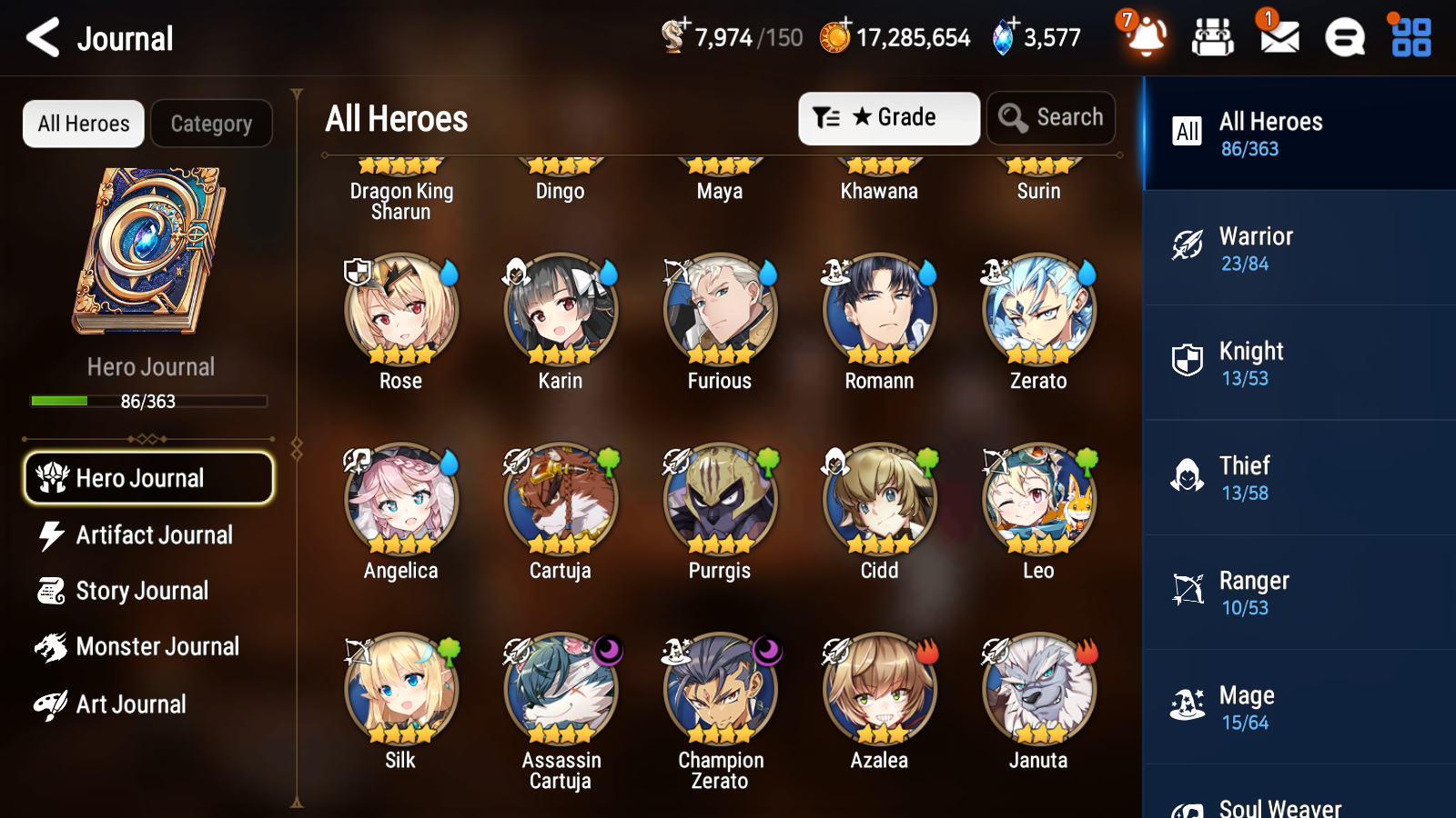 [GLOBAL] Epic 7 Seven 2ML 2LIM Belian Dragon King Sharun Rem Jack + ML pulls + 20 Speed + Name Starter Account-Mobile Games Starter