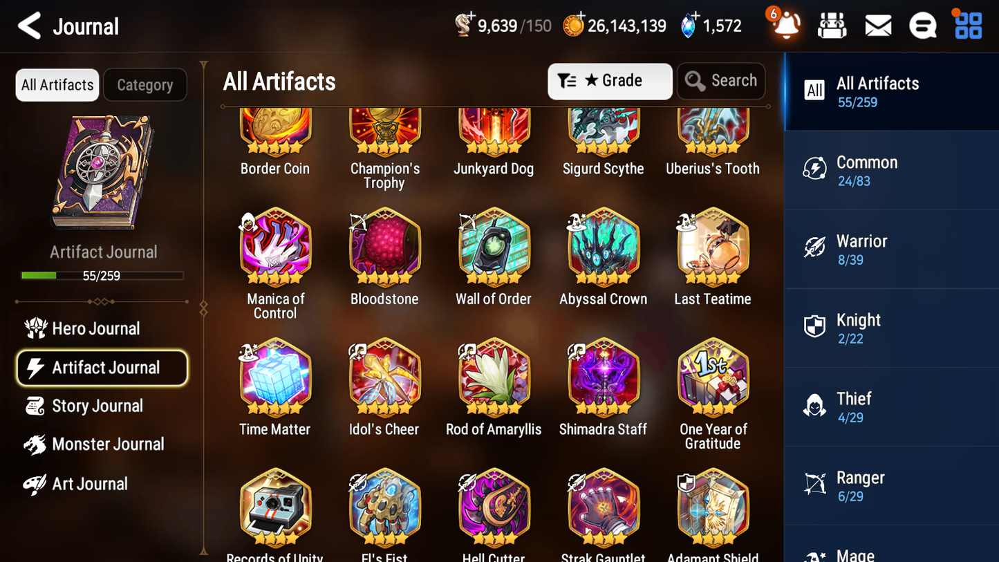 [GLOBAL] Epic 7 Seven 2ML 2LIM Death Dealer Ray Luna Diene Fallen Cecilia + ML Mystics Pulls + 20 Speed Aged Starter Account-Mobile Games Starter