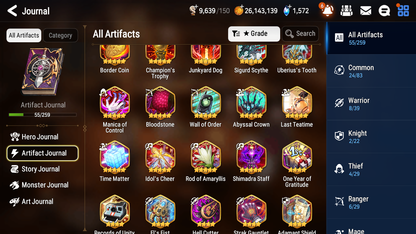 [GLOBAL] Epic 7 Seven 2ML 2LIM Death Dealer Ray Luna Diene Fallen Cecilia + ML Mystics Pulls + 20 Speed Aged Starter Account-Mobile Games Starter