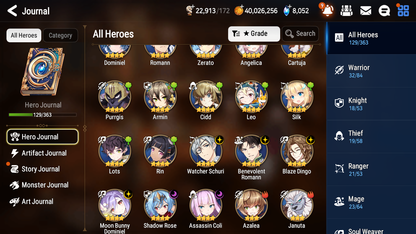 [GLOBAL] Epic 7 Seven 2ML 2LIM Fairytale Tenebria Rem Fallen Cecilia Solitaria + ML pulls + 20 Speed +Name Starter Account-Mobile Games Starter