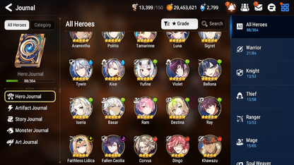 [GLOBAL] Epic 7 Seven 2ML 2LIM Fallen Cecilia Faithless Lidica Luna Summertime Iseria + ML pulls + 20 Speed + Name Aged Starter Account-Mobile Games Starter