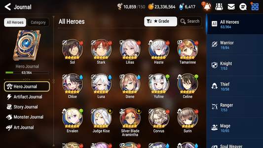 [GLOBAL] Epic 7 Seven 2ML 2LIM Judge Kise Luna Diene Silver Blade Aramintha + ML Mystics Pulls + 20 Speed Aged Starter Account-Mobile Games Starter