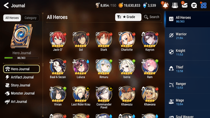 [GLOBAL] Epic 7 Seven 2ML 2LIM Last Rider Krau Commander Pavel Rimuru Jack + ML pulls + 20 Speed + Name Starter Account-Mobile Games Starter