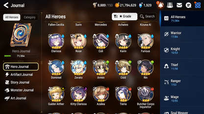 [GLOBAL] Epic 7 Seven 2ML 2LIM Luna Fallen Cecilia Fairytale Tenebria + ML Mystics Pulls + 20 Speed Aged Starter Account-Mobile Games Starter