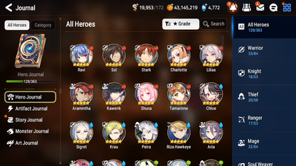 [GLOBAL] Epic 7 Seven 2ML 2LIM Rimuru Eternal Wanderer Ludwig Little Queen Charlotte Fairytale Tenebria + ML pulls + 20 Speed + Name Starter Account-Mobile Games Starter