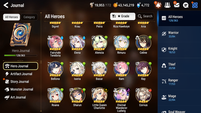 [GLOBAL] Epic 7 Seven 2ML 2LIM Rimuru Eternal Wanderer Ludwig Little Queen Charlotte Fairytale Tenebria + ML pulls + 20 Speed + Name Starter Account-Mobile Games Starter