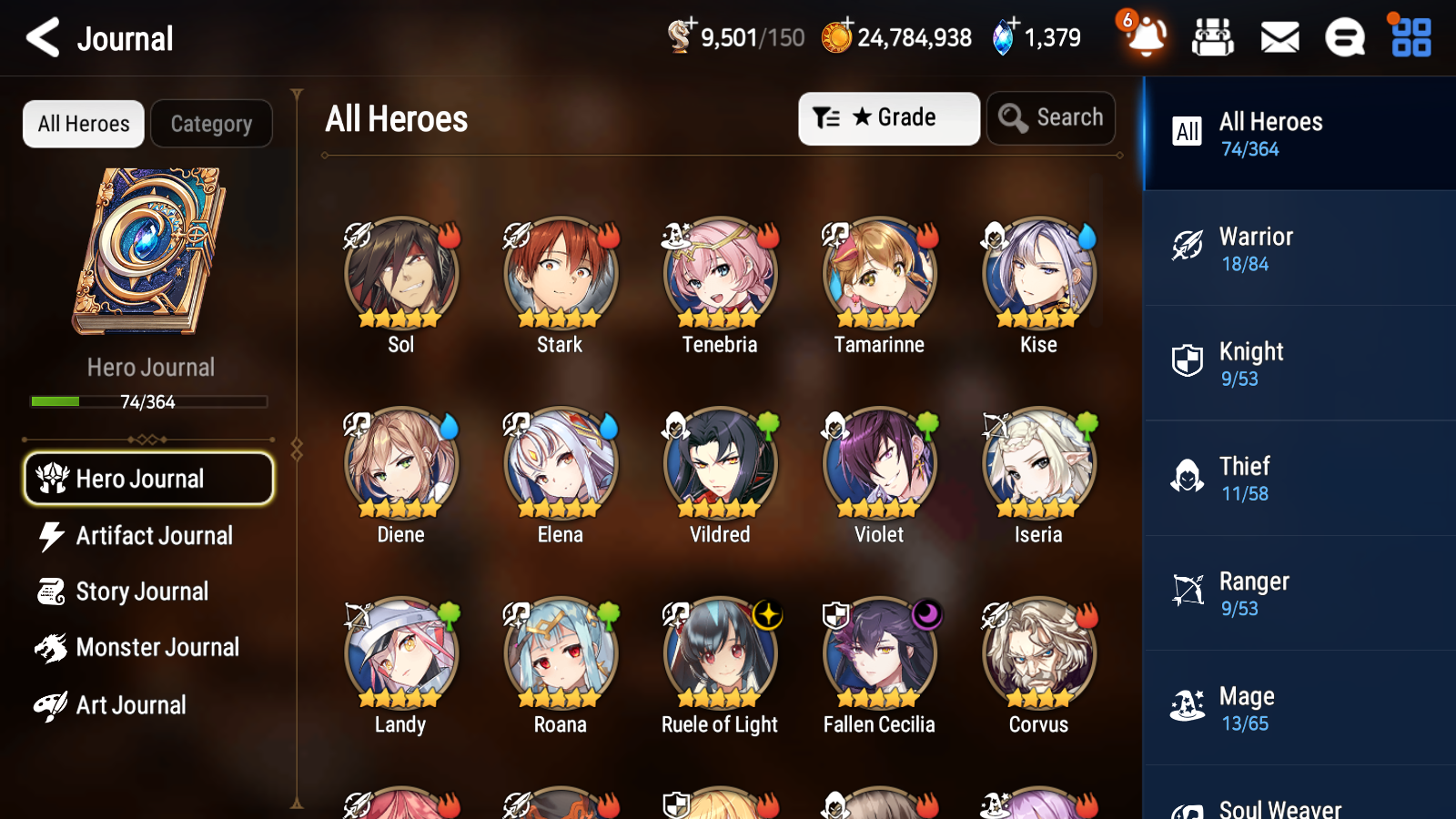 [GLOBAL] Epic 7 Seven 2ML 2LIM Ruele Landy Diene Fallen Cecilia + ML Mystics Pulls + 20 Speed Aged Starter Account-Mobile Games Starter