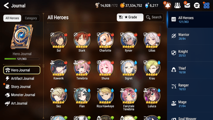 [GLOBAL] Epic 7 Seven 2ML 2LIM Sea Phantom Politis Rimuru Fairytale Tenebria Blood Moon Haste + ML pulls + 20 Speed + Name Starter Account-Mobile Games Starter