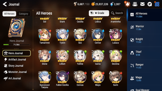 [GLOBAL] Epic 7 Seven 2ML 2LIM Sucessor Taeyou Fallen Cecilia Cerise Diene + ML Mystics Pulls + 20 Speed Aged Starter Account-Mobile Games Starter
