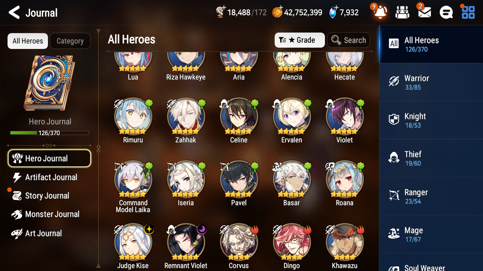 [GLOBAL] Epic 7 Seven 2ML 3LIM Hecate Rimuru Rem Remnant Violet Judge Kise + ML pulls + 20 Speed + Name Starter Account-Mobile Games Starter