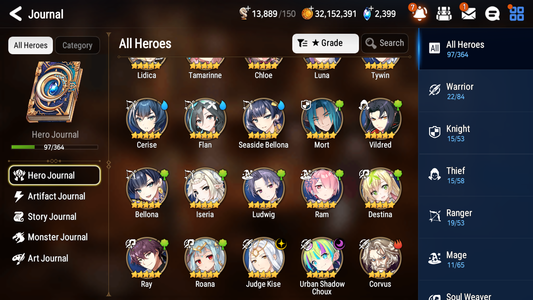 [GLOBAL] Epic 7 Seven 2ML 3LIM Judge Kise Luna Seaside Bellona Cerise + ML pulls + 20 Speed + Name Aged Starter Account-Mobile Games Starter