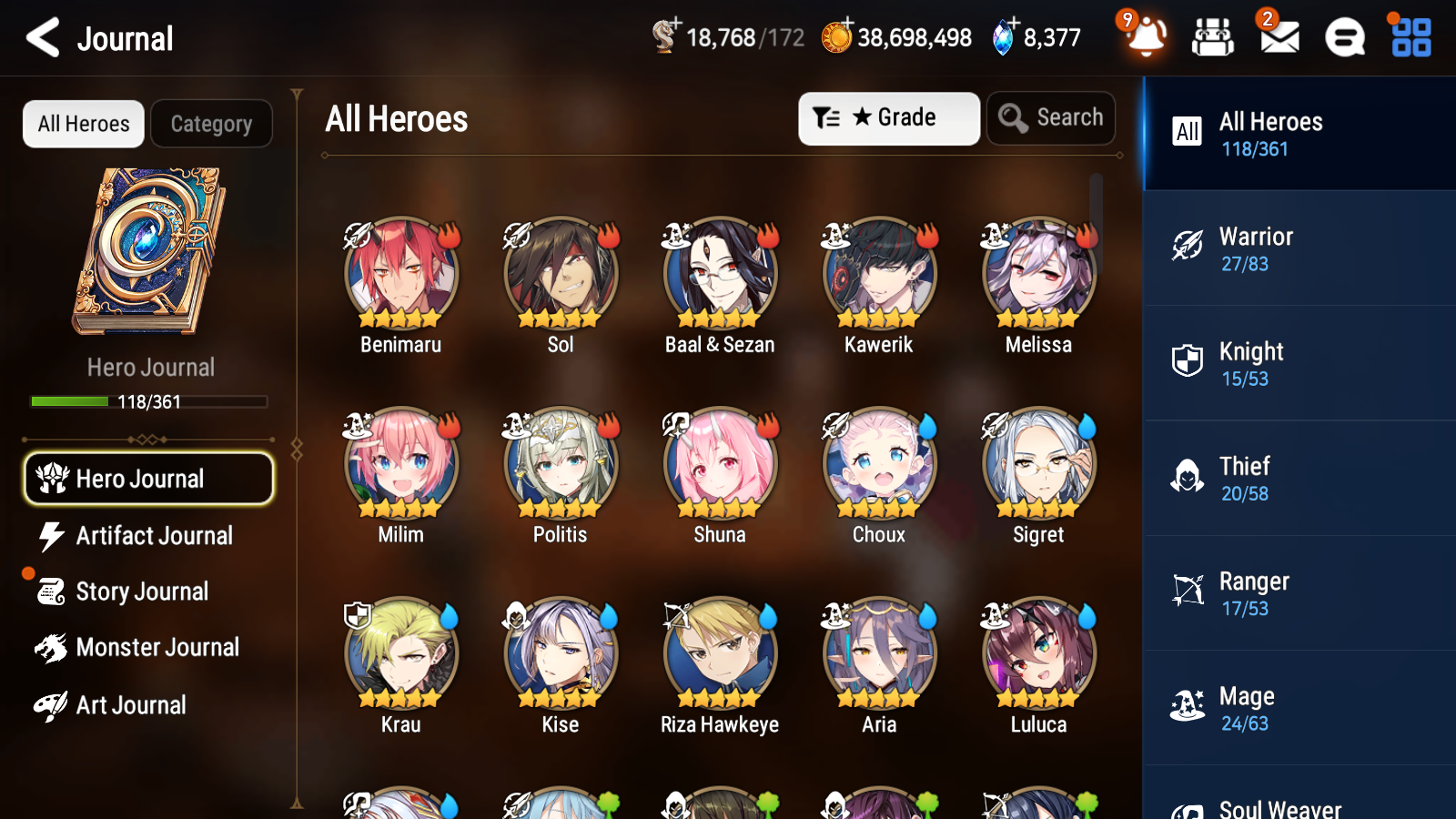 [GLOBAL] Epic 7 Seven 2ML 3LIM Rimuru+art Benimaru Milim Maid Chloe Last Rider Krau + ML pulls + 20 Speed+Name Starter Account-Mobile Games Starter