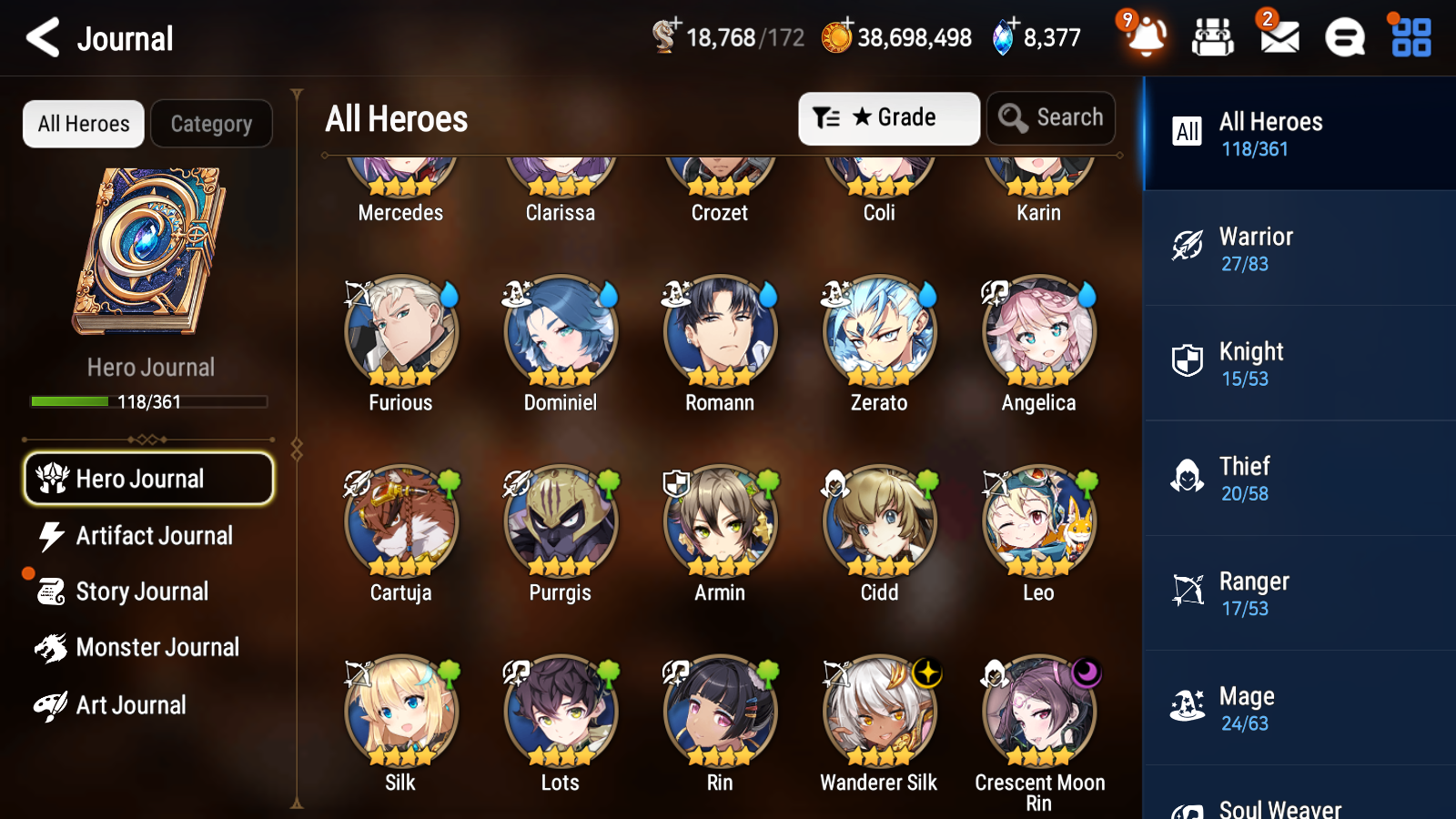 [GLOBAL] Epic 7 Seven 2ML 3LIM Rimuru+art Benimaru Milim Maid Chloe Last Rider Krau + ML pulls + 20 Speed+Name Starter Account-Mobile Games Starter