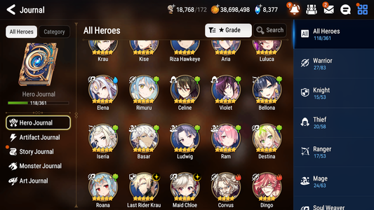 [GLOBAL] Epic 7 Seven 2ML 3LIM Rimuru+art Benimaru Milim Maid Chloe Last Rider Krau + ML pulls + 20 Speed+Name Starter Account-Mobile Games Starter