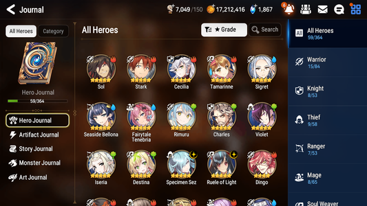 [GLOBAL] Epic 7 Seven 2ML 3LIM Ruele Seaside Bellona Fairytale Tenebria Baiken Specimen Sez + ML Mystics Pulls + 20 Speed + Name Aged Starter Account-Mobile Games Starter
