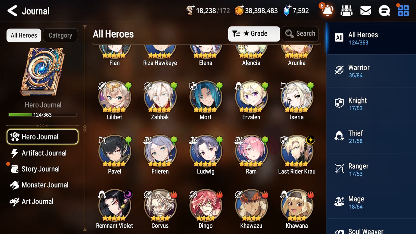 [GLOBAL] Epic 7 Seven 2ML 4LIM Frieren+Artifact + Last Rider Krau Remnant Violet Jack Rem Festive Eda + 38ML Pulls 2000Mystics + 20 Speed +Name Starter Account-Mobile Games Starter