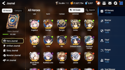 [GLOBAL] Epic 7 Seven 2ML 4LIM Top Model Luluca Laika Edward Diene Lethe Ocean Breeze Luluca +ML pulls + 20 Speed + Name Starter Account-Mobile Games Starter