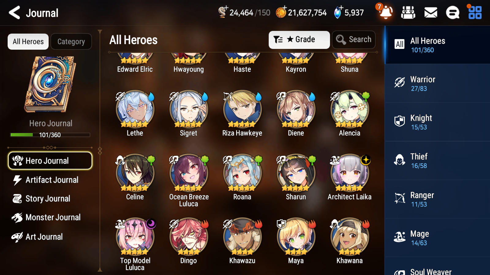 [GLOBAL] Epic 7 Seven 2ML 4LIM Top Model Luluca Laika Edward Diene Lethe Ocean Breeze Luluca +ML pulls + 20 Speed + Name Starter Account-Mobile Games Starter