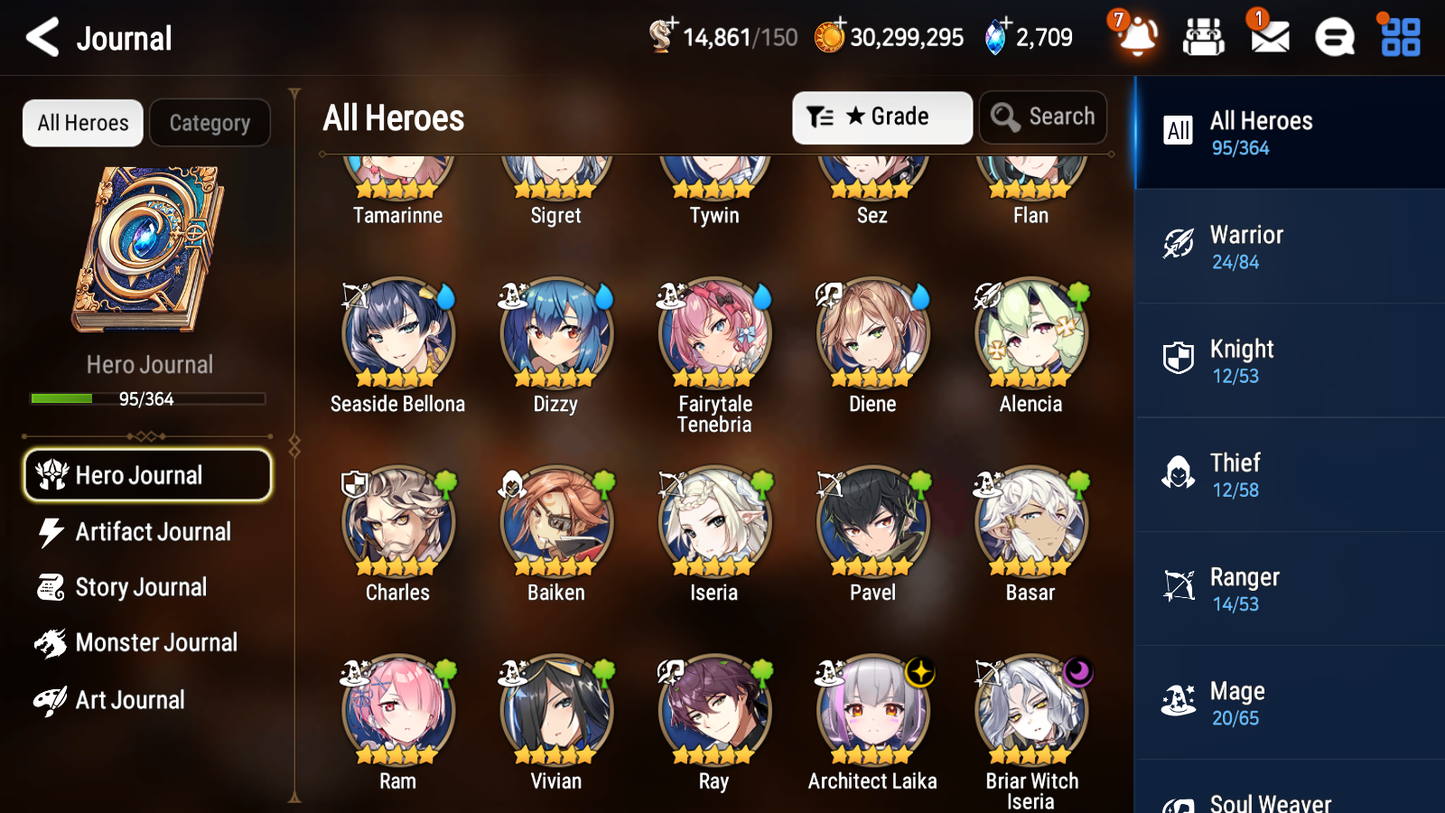 [GLOBAL] Epic 7 Seven 2ML 5LIM Briar Witch Iseria Architect Laika Seaside Bellona Diene Fairytale Tenebria Dizzy Baiken + ML pulls + 20 Speed + Name Aged Starter Account-Mobile Games Starter
