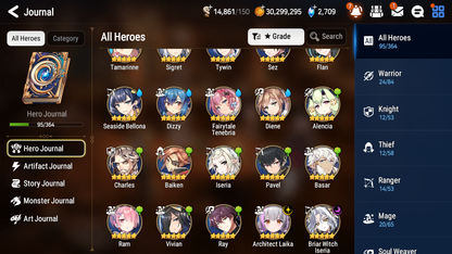 [GLOBAL] Epic 7 Seven 2ML 5LIM Briar Witch Iseria Architect Laika Seaside Bellona Diene Fairytale Tenebria Dizzy Baiken + ML pulls + 20 Speed + Name Aged Starter Account-Mobile Games Starter