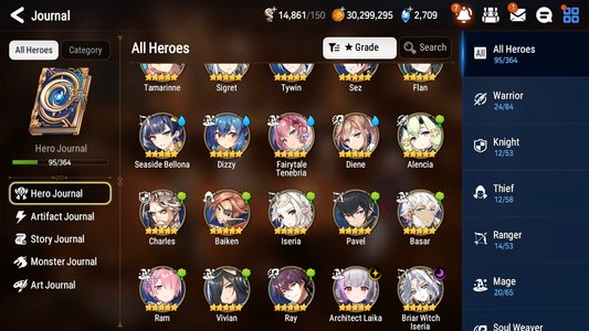 [GLOBAL] Epic 7 Seven 2ML 5LIM Briar Witch Iseria Architect Laika Seaside Bellona Diene Fairytale Tenebria Dizzy Baiken + ML pulls + 20 Speed + Name Aged Starter Account-Mobile Games Starter