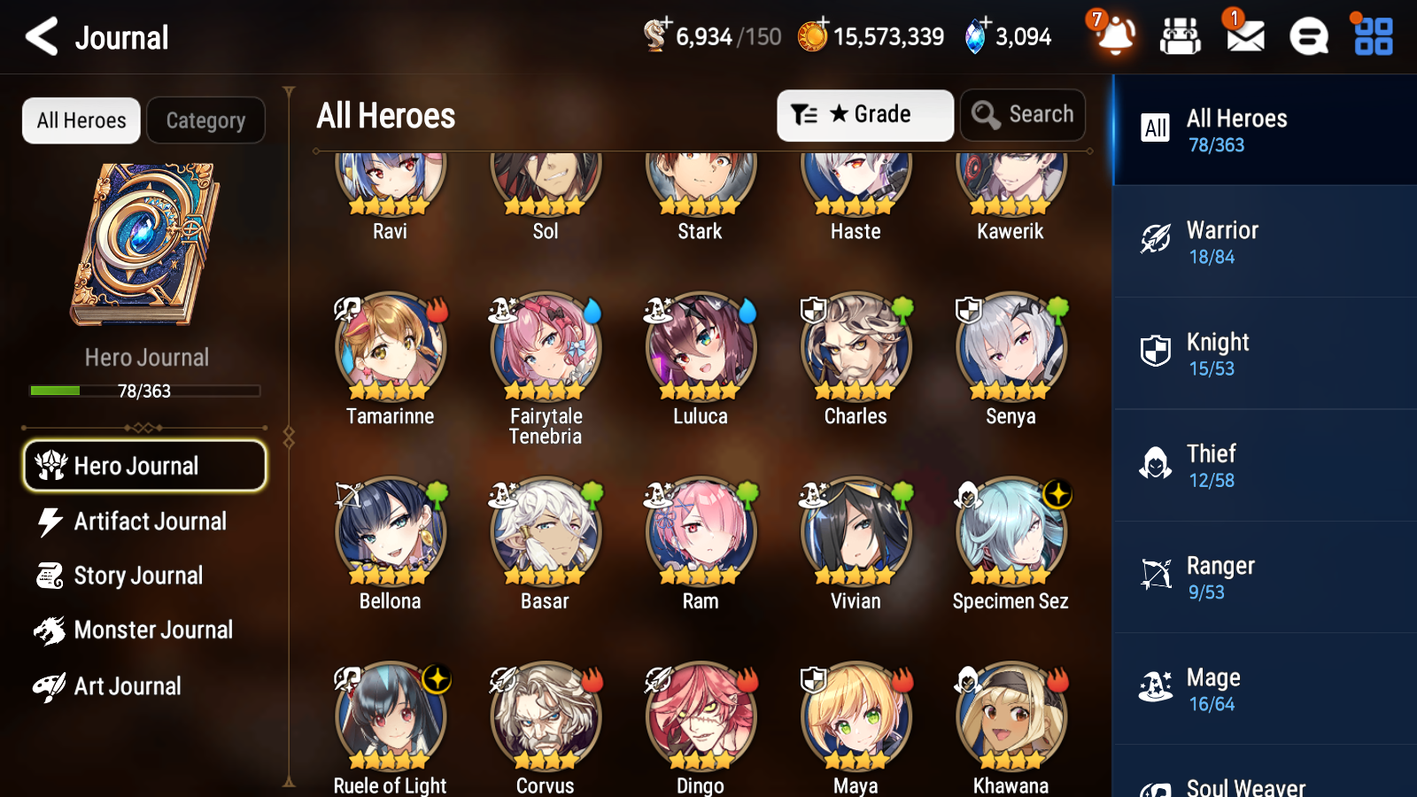 [GLOBAL] Epic 7 Seven 2ML Fairytale Tenebria Ruele of light Specimen Sez + ML pulls + 20 Speed + Name Starter Account-Mobile Games Starter