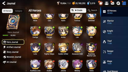 [GLOBAL] Epic 7 Seven 2ML Frieren+Artifact +Rem Belian + 23ML pulls 2100Mystics +20 Speed +Name Starter Account-Mobile Games Starter