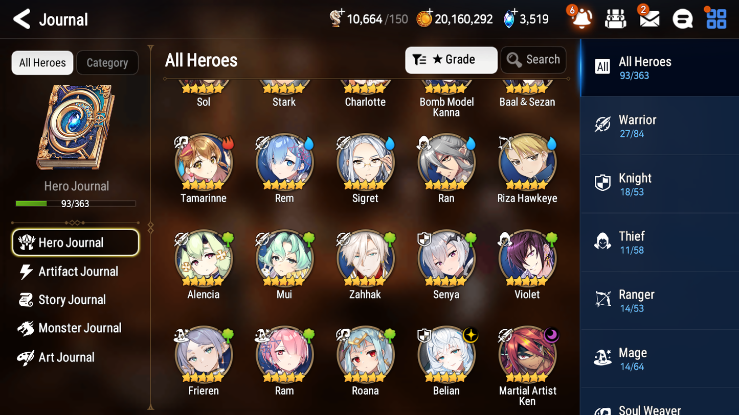 [GLOBAL] Epic 7 Seven 2ML Frieren+Artifact +Rem Belian + 23ML pulls 2100Mystics +20 Speed +Name Starter Account-Mobile Games Starter