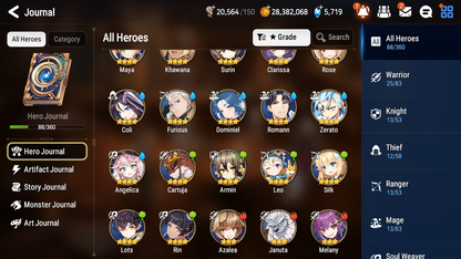 [GLOBAL] Epic 7 Seven 2ML Lone Crescent Bellona Straze + ML pulls + 20 Speed + Name Starter Account-Mobile Games Starter