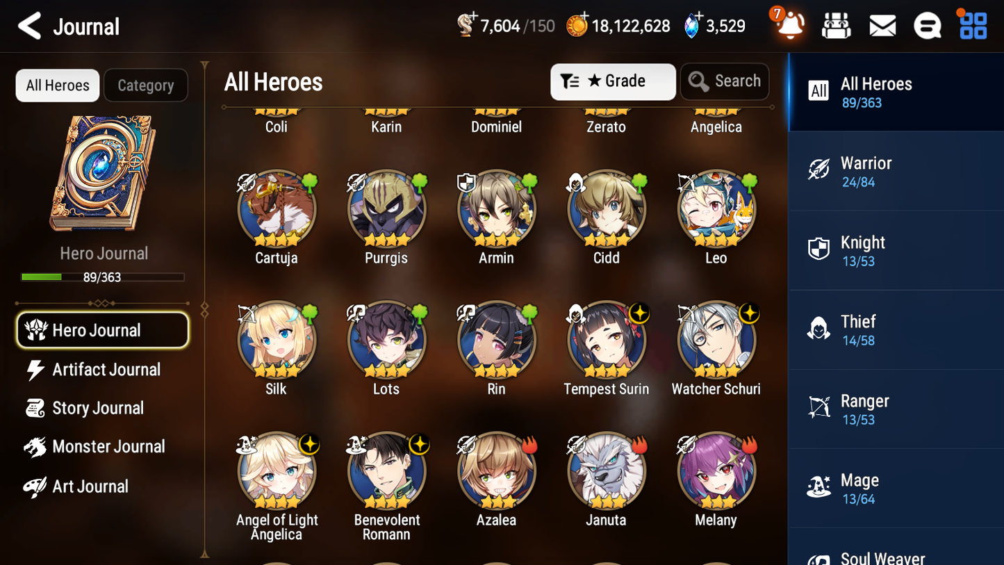 [GLOBAL] Epic 7 Seven 2ML Mediator Kawerik Commander Pavel Jack Angel of Light Angelica + ML pulls + 20 Speed + Name Starter Account-Mobile Games Starter