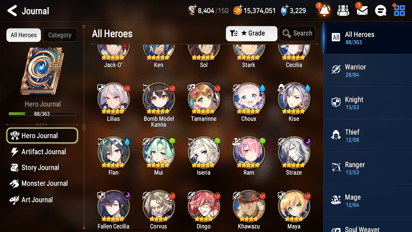 [GLOBAL] Epic 7 Seven 2ML Straze Fallen Cecilia Jack + ML pulls + 20 Speed + Name Starter Account-Mobile Games Starter