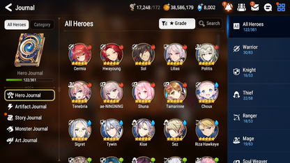 [GLOBAL] Epic 7 Seven 3ML 1LIM Astromancer Elena Archdemon Briar Witch Iseria Ae-NingNing + ML pulls Mystics + 20 Speed + Name Starter Account-Mobile Games Starter