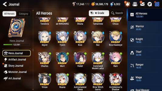 [GLOBAL] Epic 7 Seven 3ML 1LIM Astromancer Elena Archdemon Briar Witch Iseria Ae-NingNing + ML pulls Mystics + 20 Speed + Name Starter Account-Mobile Games Starter