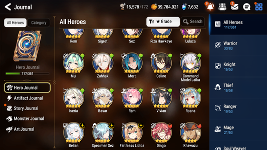 [GLOBAL] Epic 7 Seven 3ML 1LIM Belian Rem Specimen Sez Faithless Lidica Rem+ ML pulls + 20 Speed + Name Starter Account-Mobile Games Starter