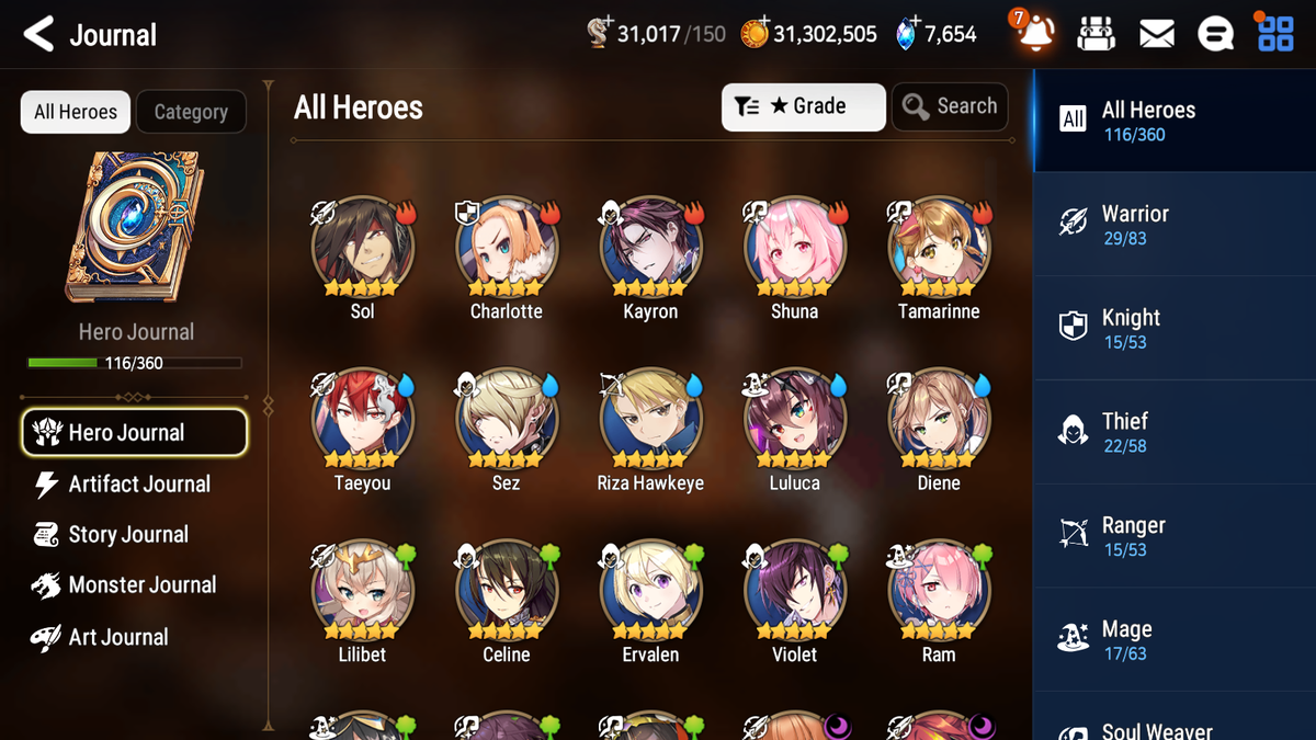 [Global] Epic 7 Seven 3ML 1LIM Diene Lone Crescent Bellona Briar Witch Iseria Ken + 48ML pulls + 20 Speed + Name Starter Account-Mobile Games Starter