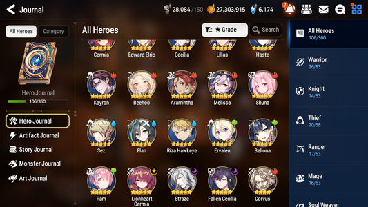 [GLOBAL] Epic 7 Seven 3ML 1Lim Edward Lionheart Cermia Straze Fallen Cecilia + ML pulls Starter Account-Mobile Games Starter