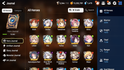 [GLOBAL] Epic 7 Seven 3ML 1LIM Fairytale Tenebria Briar Witch Iseria Apocalypse Ravi Archdemon's Shadow + ML pulls + 20 Speed + Name Starter Account-Mobile Games Starter